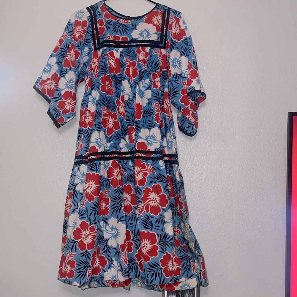 hibiscus print mumu
